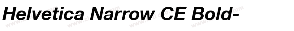 Helvetica Narrow CE Bold字体转换